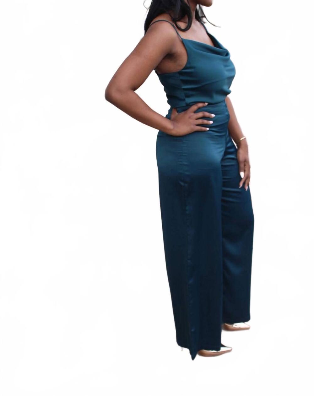 NEW GLAM janelle high waist pants in green